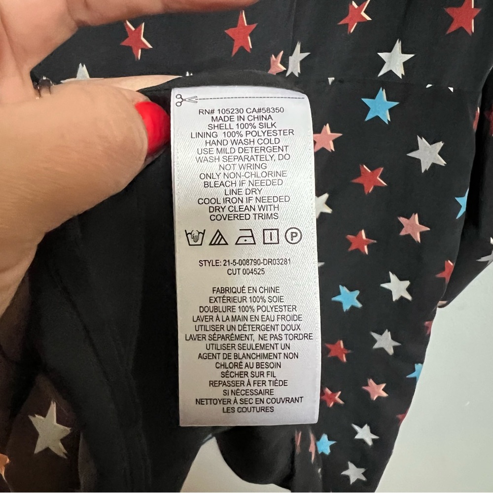 Equipment Claudette Pleated Printed Silk Star Navy Dr… Gem